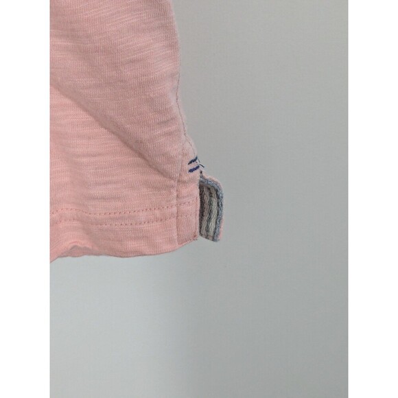 FatFace Mens Osbourne Block Stripe Polo Shirt Navy Pink Size M Cotton Viscose - Picture 8 of 11